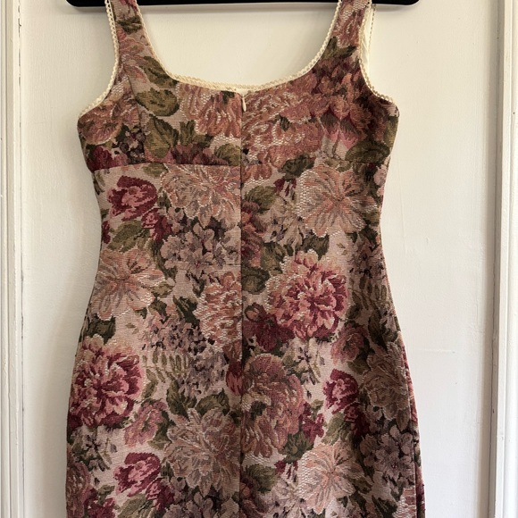 Altar'd State Floral Tapestry Mini Dress - Red and Green - Picture 3 of 7